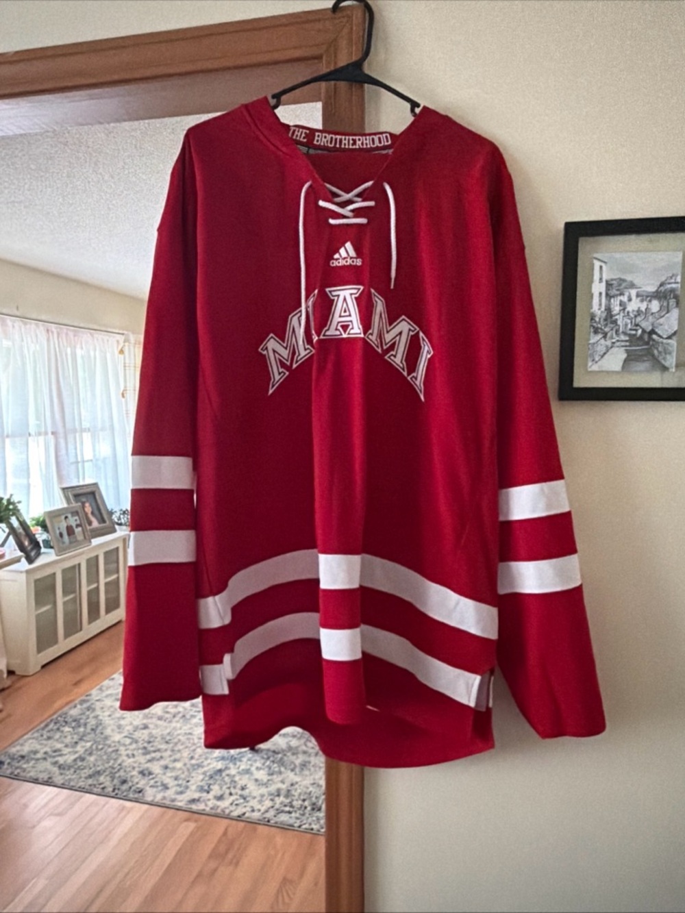 The University of Miami Ice Hockey Jersey 2009-2010 Men's Size XL Adidas